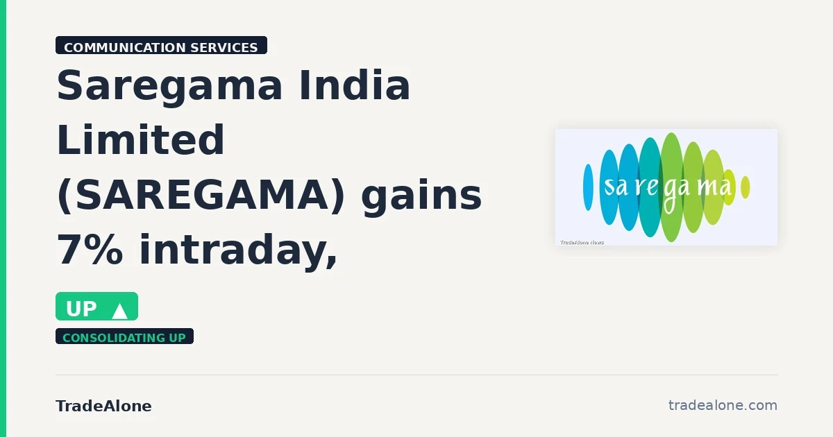 Saregama India Limited SAREGAMA extends gains