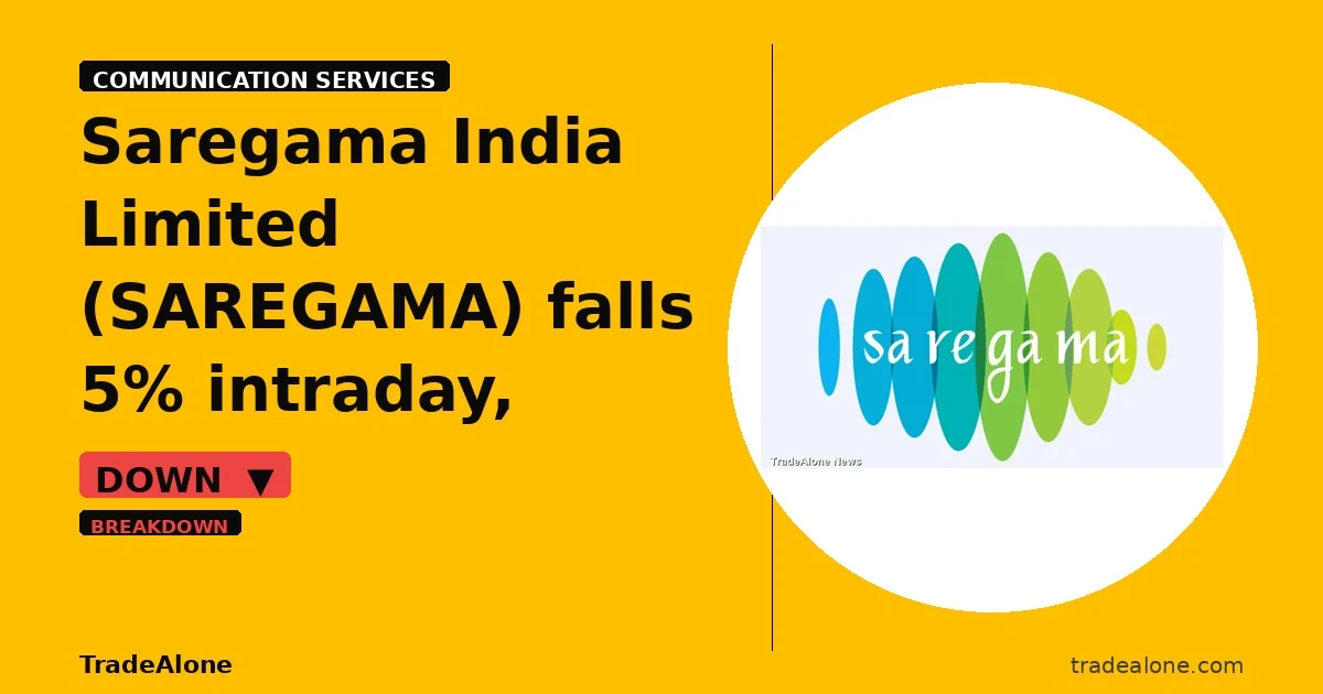 Saregama India Limited SAREGAMA breaks below support