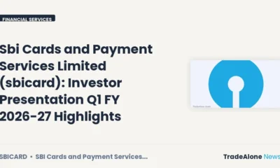 Sbi Cards and Payment Services Limited Sbicard Q1 Fy26-27 Investor Presentation