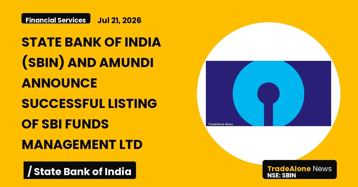State Bank of India SBIN Successful Listing SBI Funds