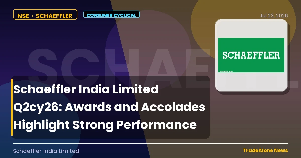 Schaeffler India Limited Schaeffler Q2cy26 Awards