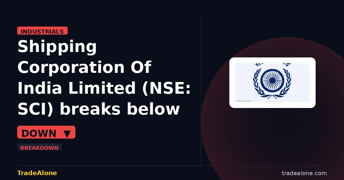 Shipping Corporation Of India Limited NSE: SCI breakdown