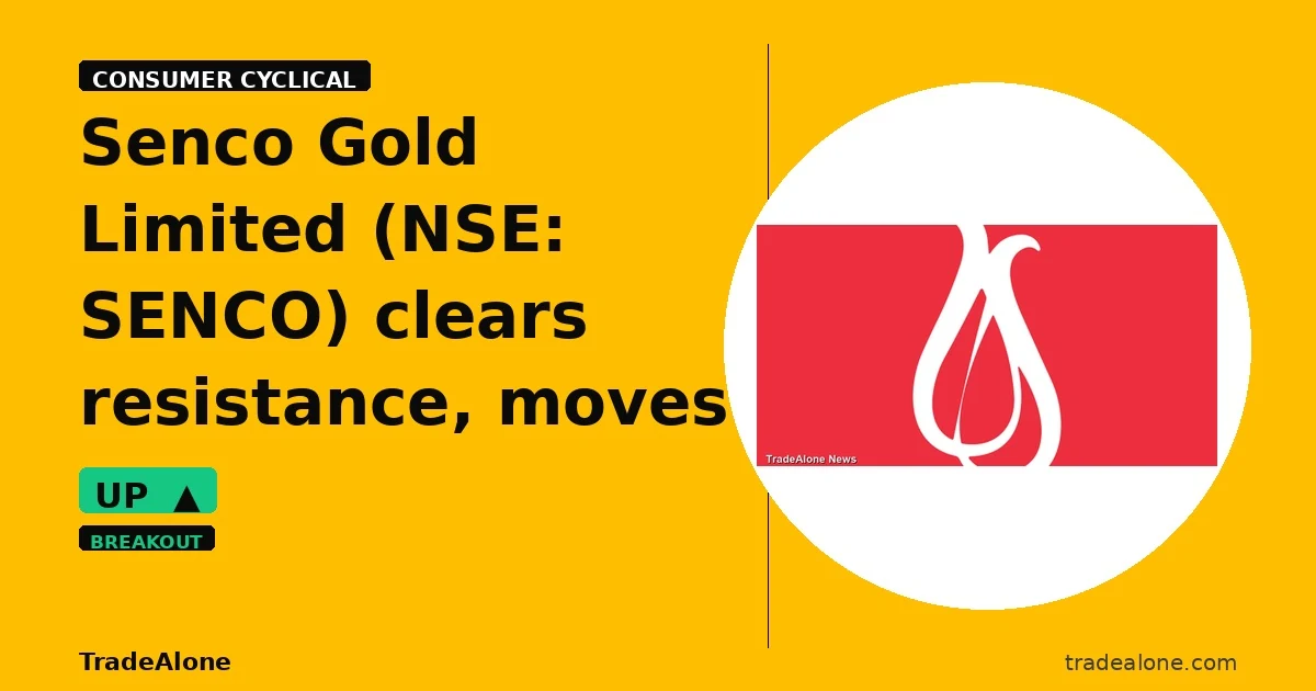 Senco Gold Limited NSE SENCO clears resistance