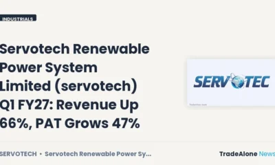 Servotech Renewable Power System Limited Servotech Q1 FY27 Results