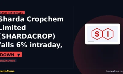 Sharda Cropchem Limited SHARDACROP falls 6% breaks below support