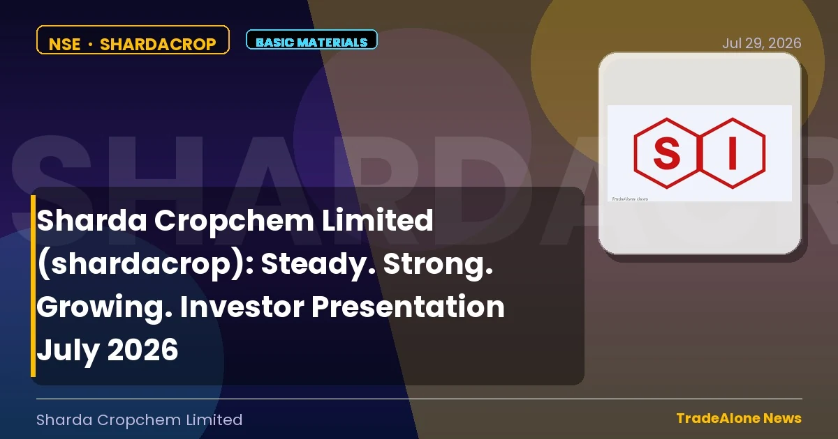 Sharda Cropchem Limited Shardacrop Q2 FY27 Results