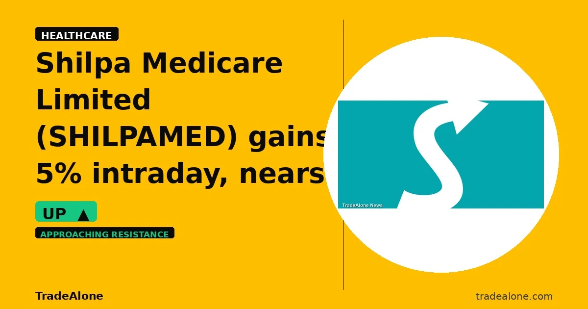 Shilpa Medicare Limited SHILPAMED nears resistance