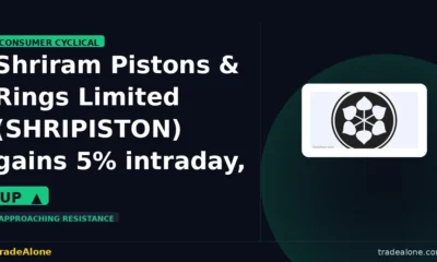 Shriram Pistons & Rings Limited SHRIPISTON gains 5% intraday