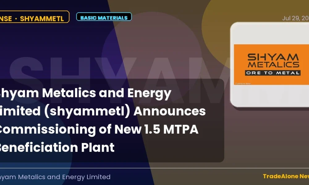 Shyam Metalics and Energy Limited Shyammetl Q2 FY26 Commissioning