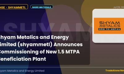 Shyam Metalics and Energy Limited Shyammetl Q2 FY26 Commissioning