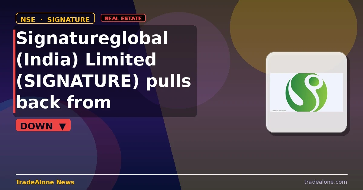 Signatureglobal (India) Limited SIGNATURE pulls back from breakout highs