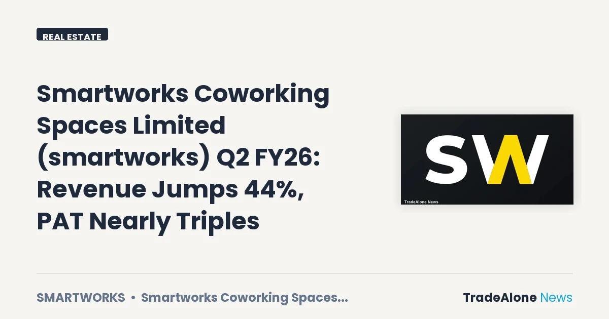 Smartworks Coworking Spaces Limited Smartworks Q2 FY26 Results