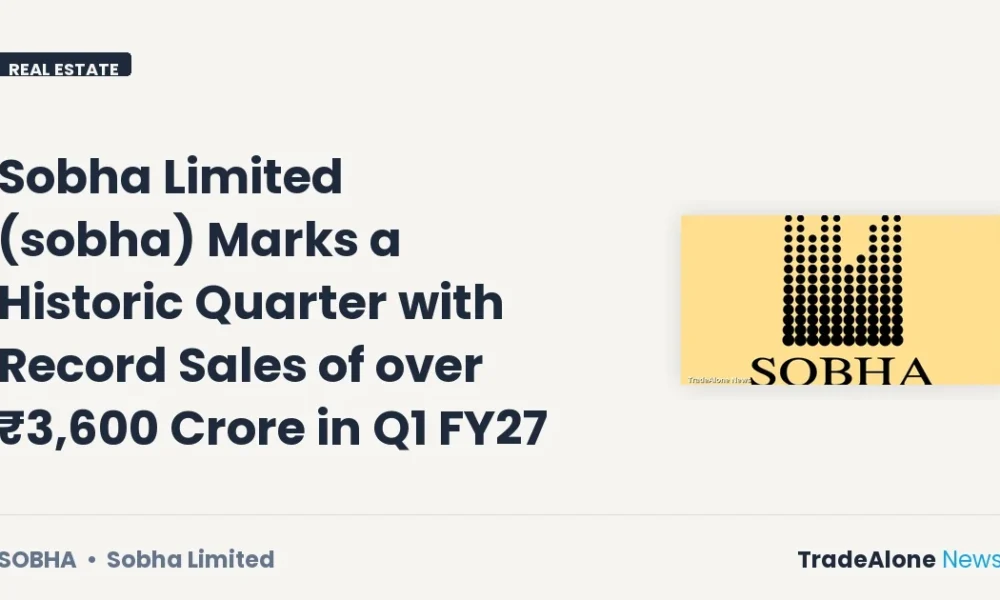Sobha Limited SOBHA Q1 FY27 Record Sales