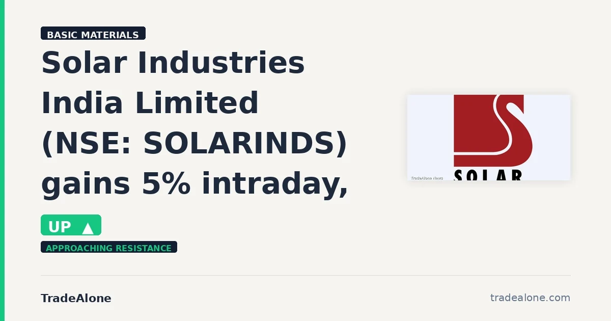 Solar Industries India Limited NSE: SOLARINDS nears resistance