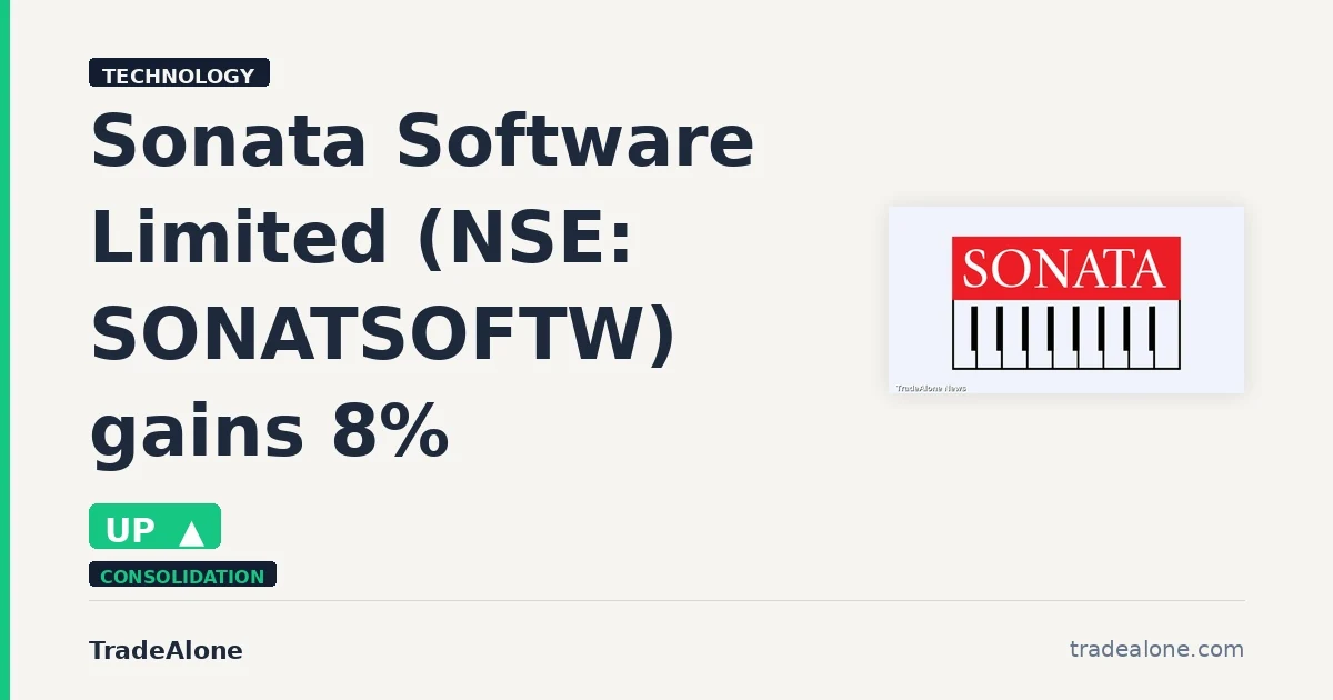 Sonata Software Limited SONATSOFTW gains 8% intraday