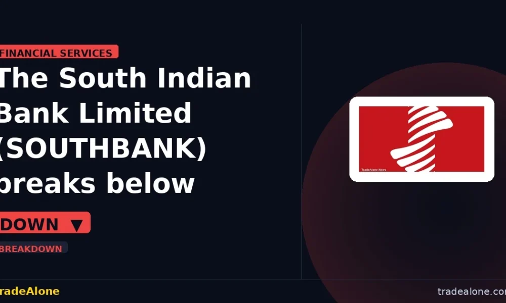 The South Indian Bank Limited SOUTHBANK breaks below support