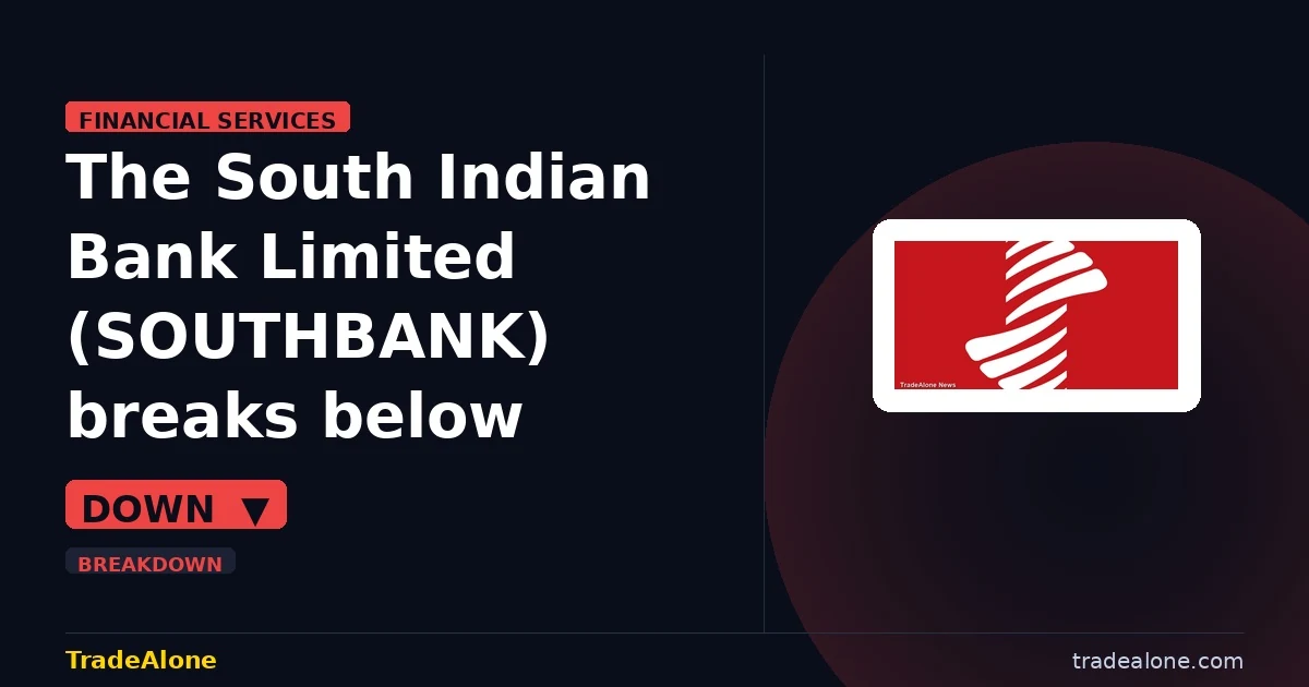 The South Indian Bank Limited SOUTHBANK breaks below support