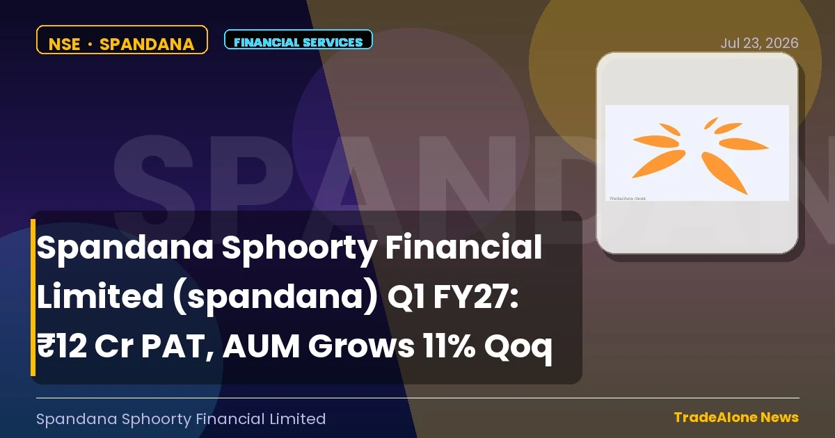 Spandana Sphoorty Financial Limited Spandana Q1fy27 Results