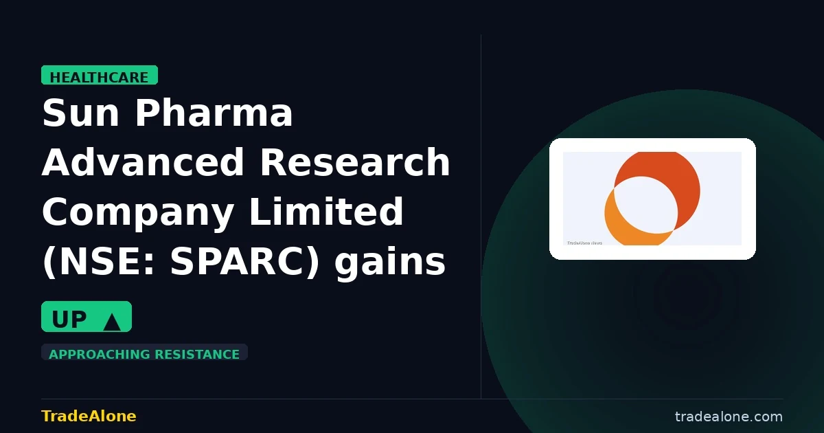 Sun Pharma Advanced Research Company Limited NSE: SPARC gains 10% intraday nears resistance