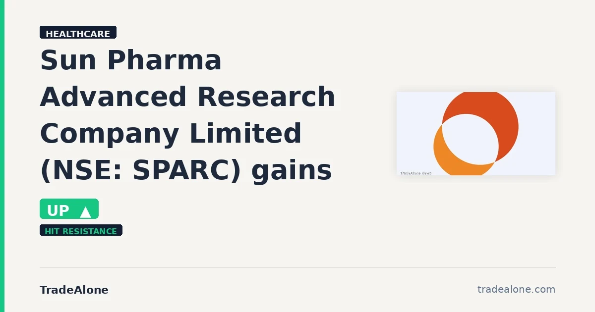 Sun Pharma Advanced Research Company Limited SPARC tests resistance
