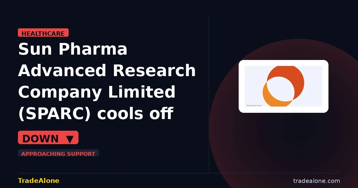 Sun Pharma Advanced Research Company Limited SPARC profit-taking after breakout