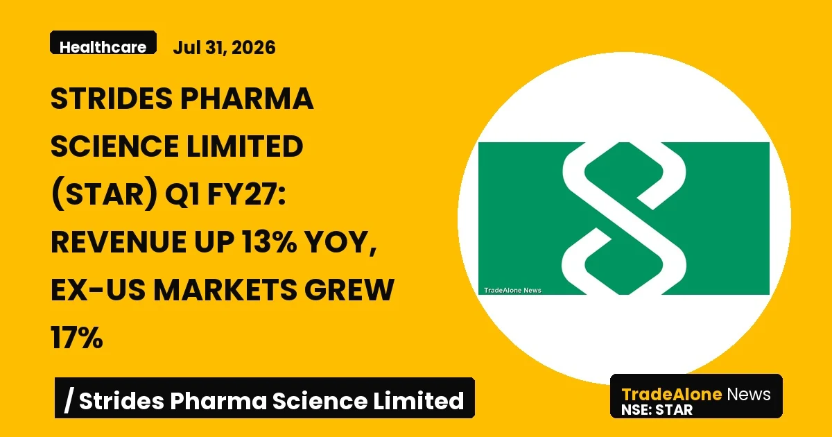 Strides Pharma Science Limited STAR Q1 FY27 Results