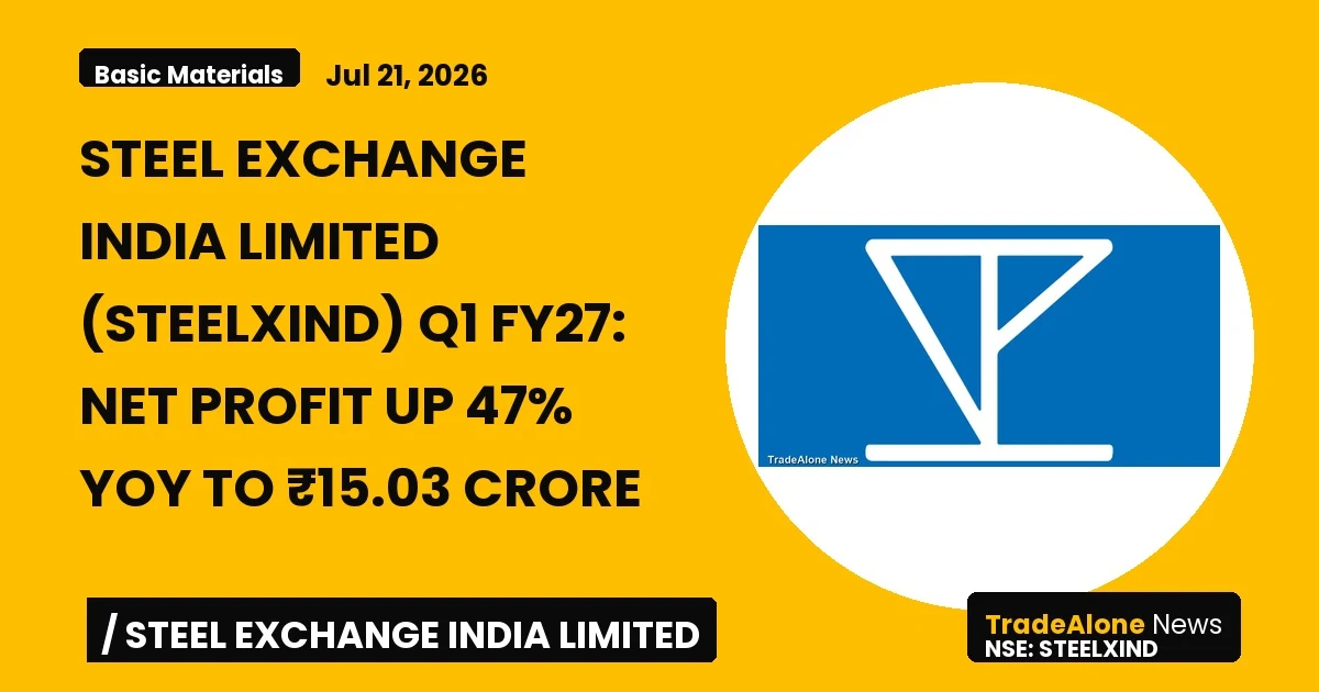 Steel Exchange India Limited (steelxind) Q1 FY27 Results: Net Profit Up 47% Yoy