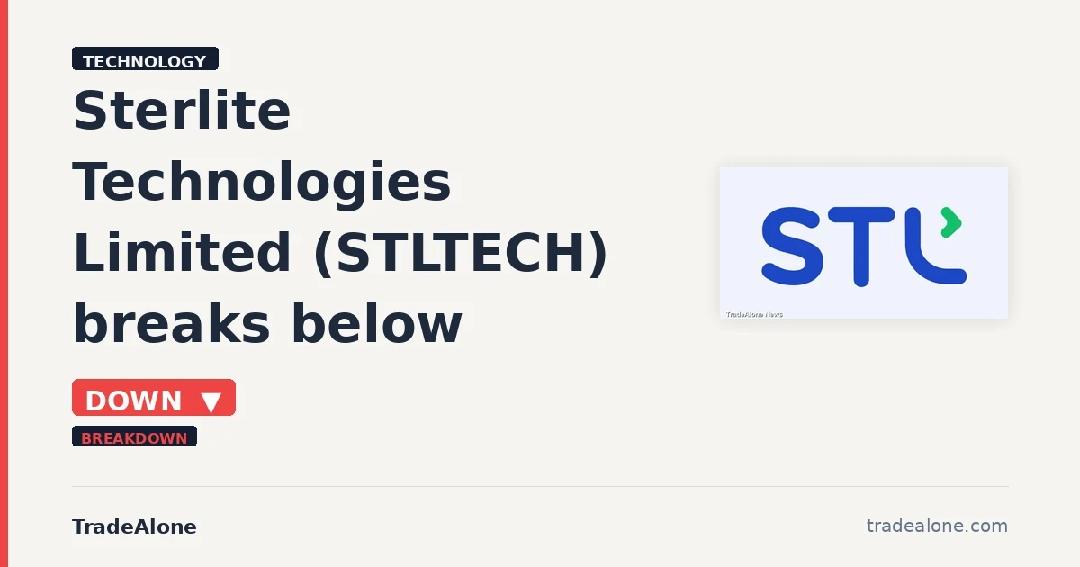 Sterlite Technologies Limited STLTECH breaks below support