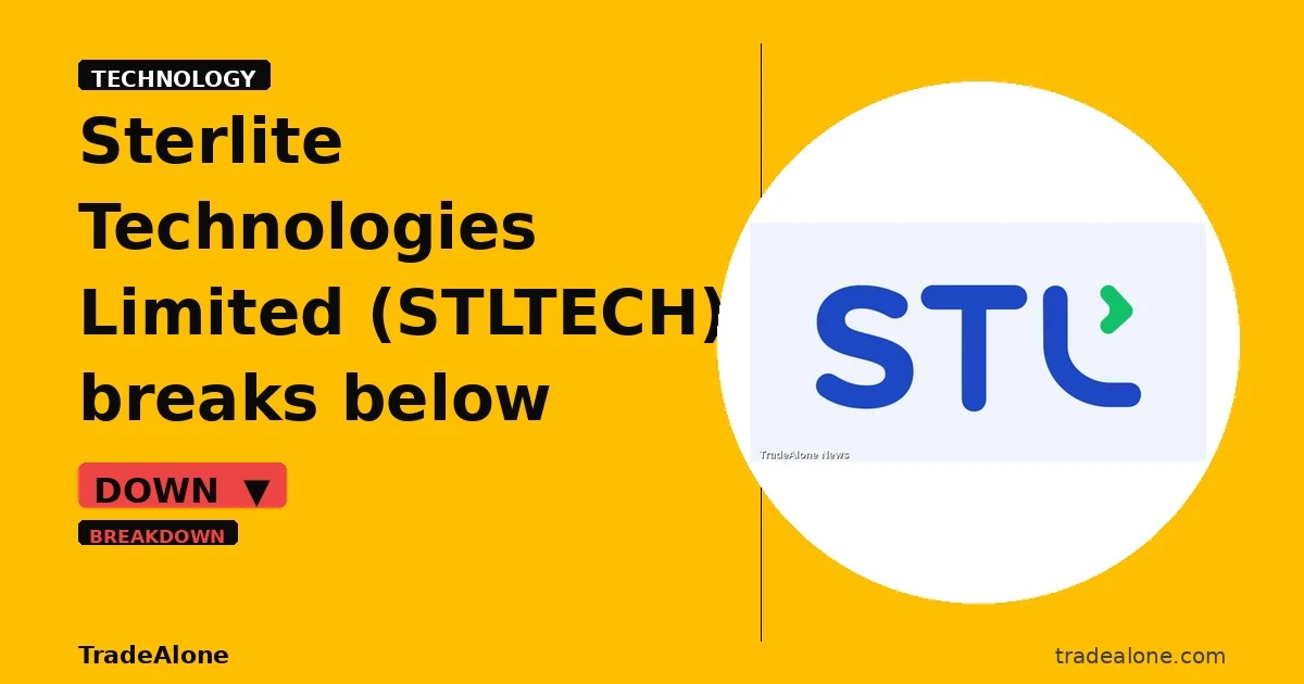 Sterlite Technologies Limited STLTECH breaks below support