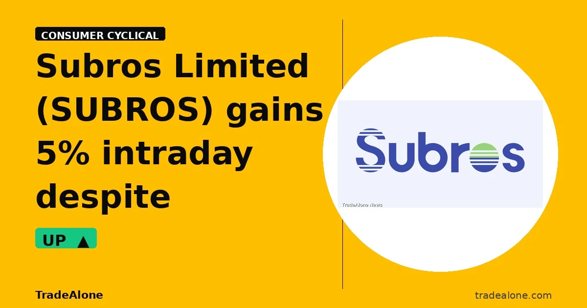 Subros Limited SUBROS gains 5% intraday