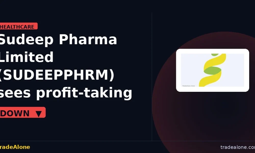 Sudeep Pharma Limited SUDEEPPHRM moves down 5% intraday