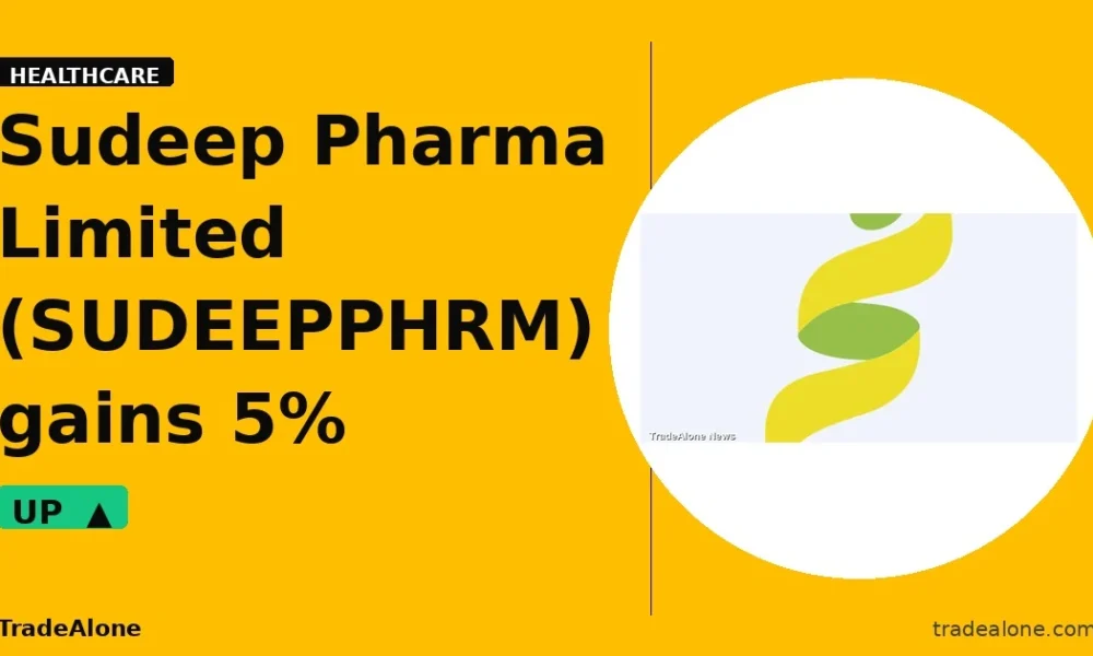 Sudeep Pharma Limited SUDEEPPHRM gains 5% intraday