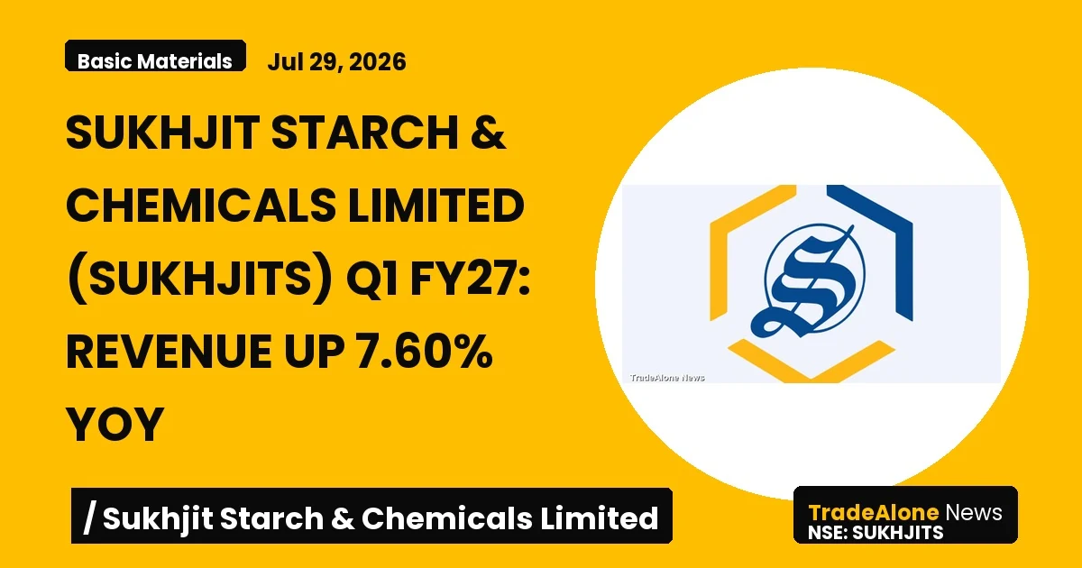 Sukhjit Starch & Chemicals Limited Q1 FY27 Revenue Growth