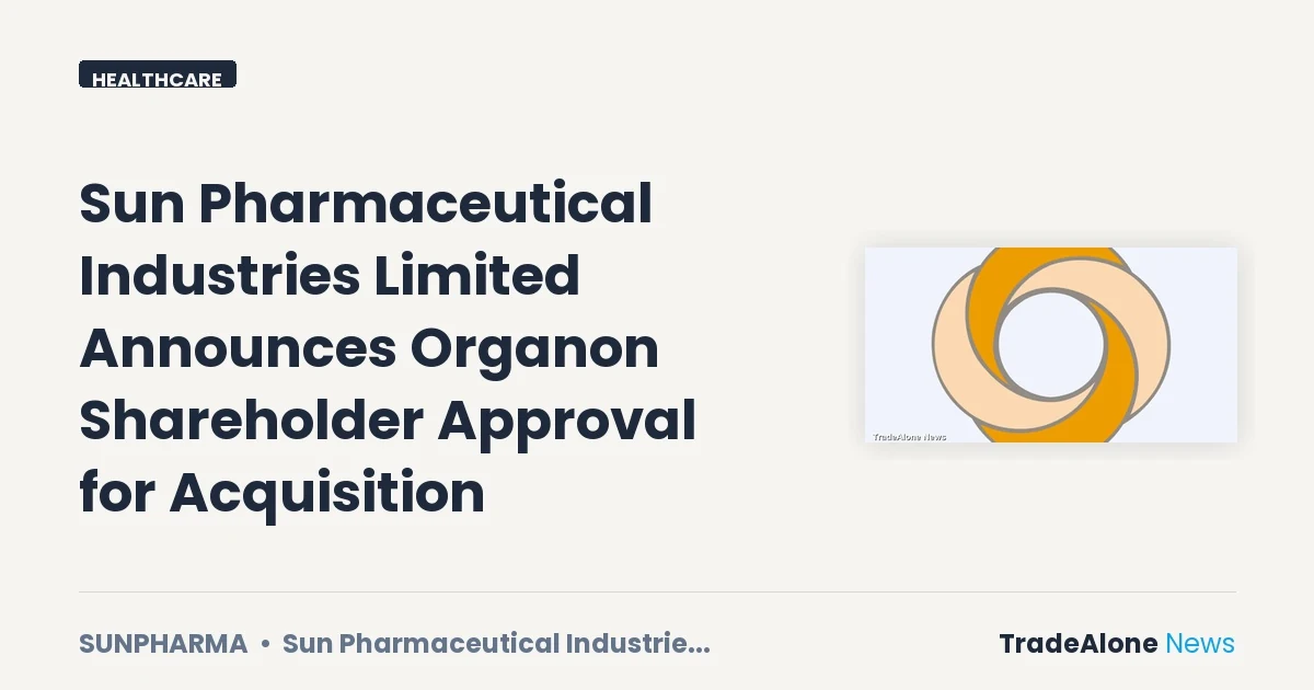 Sun Pharmaceutical Industries Limited Sunpharma July 2026 Acquisition