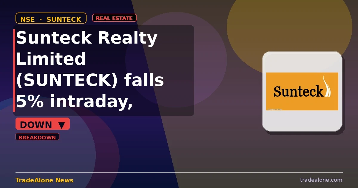 Sunteck Realty Limited SUNTECK breaks below support