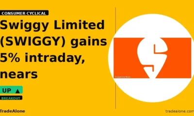 Swiggy Limited SWIGGY gains 5% intraday