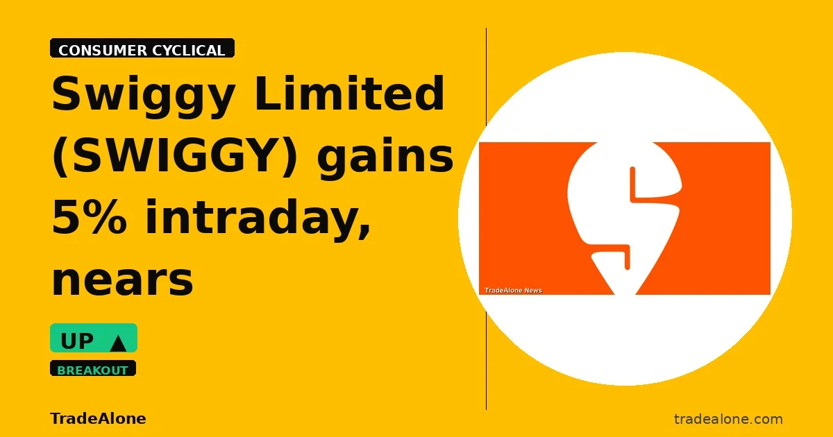 Swiggy Limited SWIGGY gains 5% intraday
