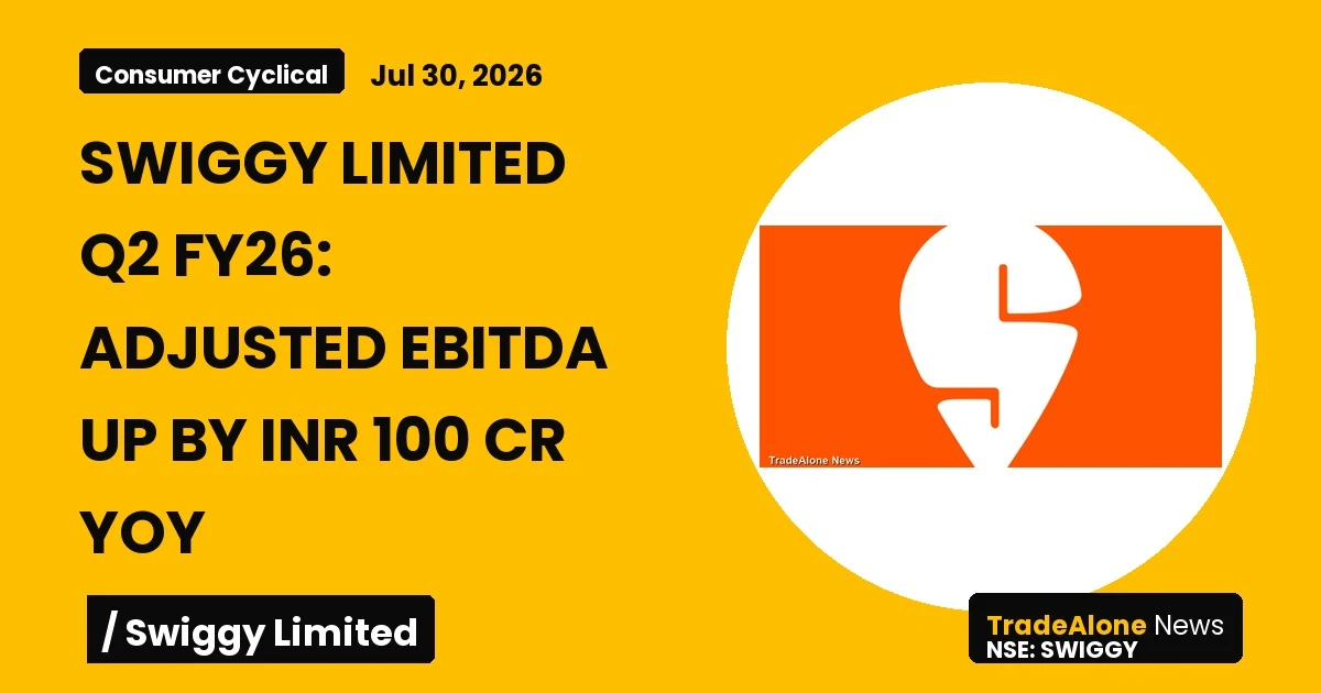 Swiggy Limited Q2 FY26 Adjusted Ebitda Up 100 Cr Yoy