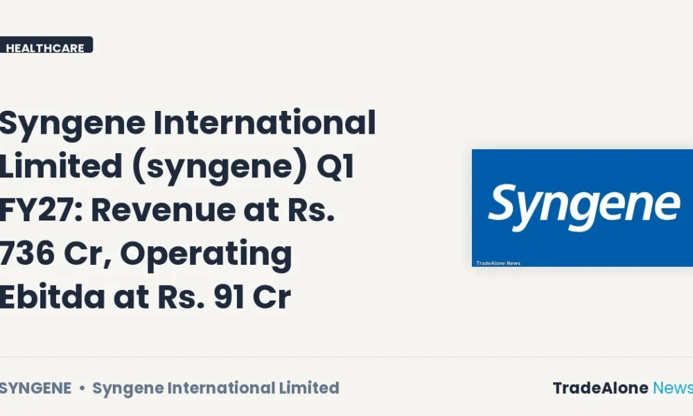 Syngene International Limited Syngene Q1 FY27 Results