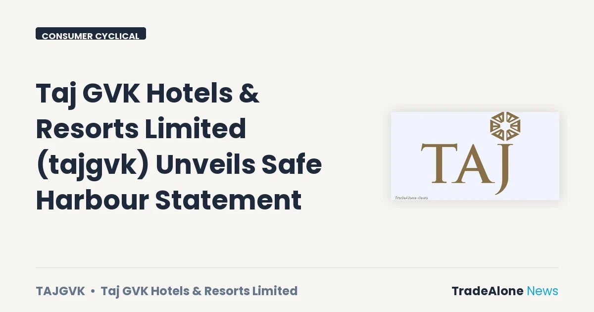 Taj GVK Hotels & Resorts Limited Tajgvk Safe Harbour