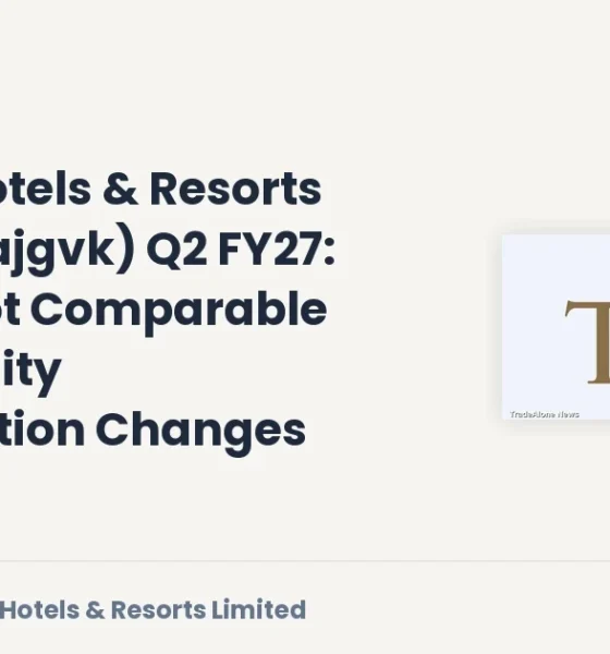 Taj GVK Hotels & Resorts Limited Tajgvk Q2 FY27 Figures Not Comparable