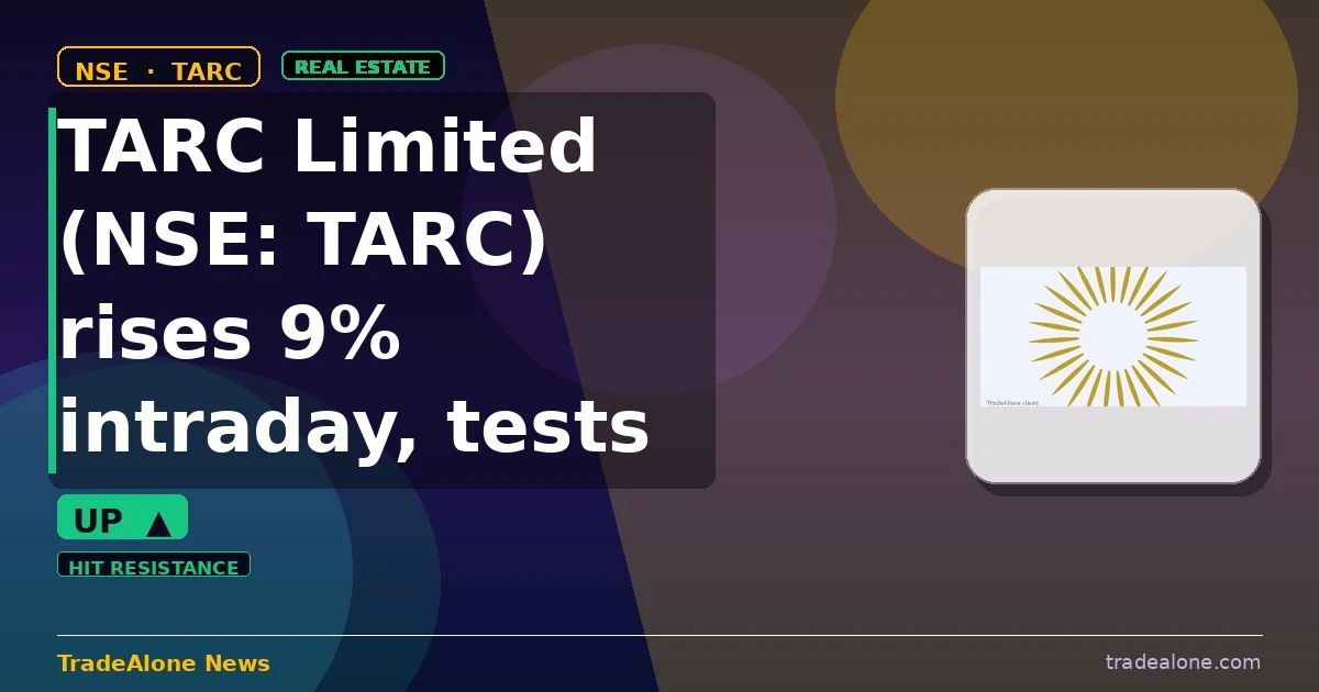 TARC Limited NSE TARC tests resistance