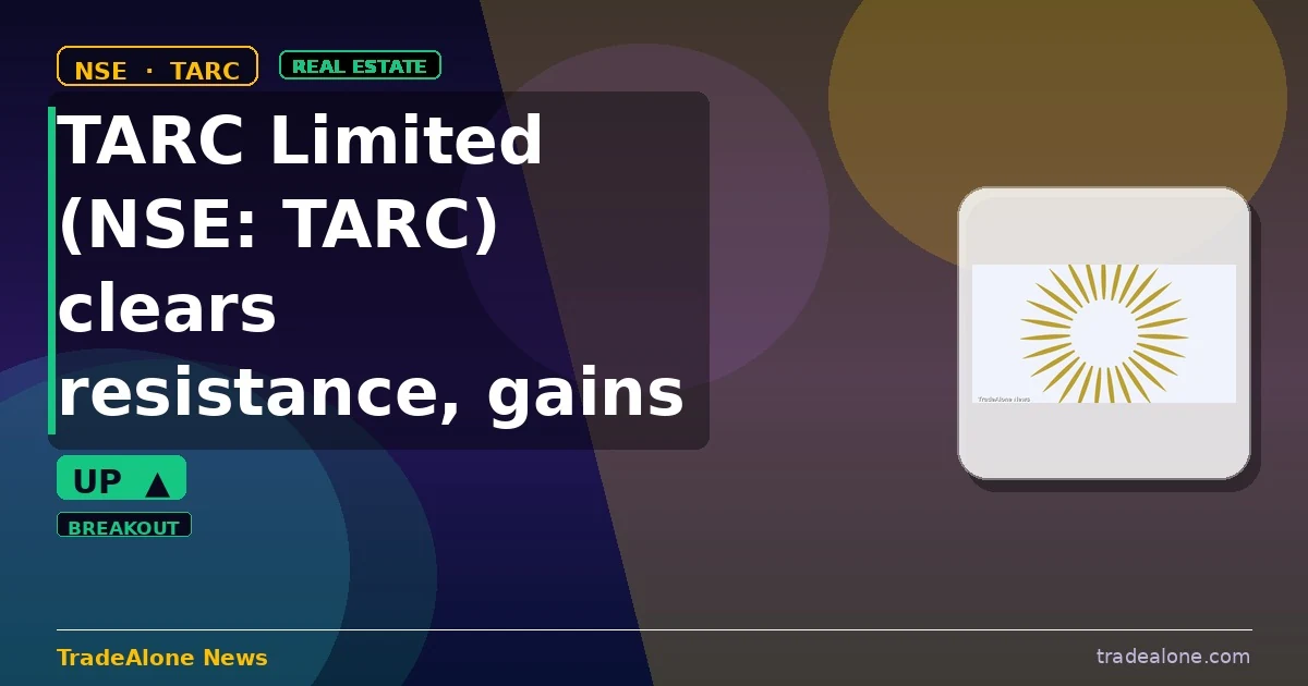 TARC Limited NSE TARC clears resistance
