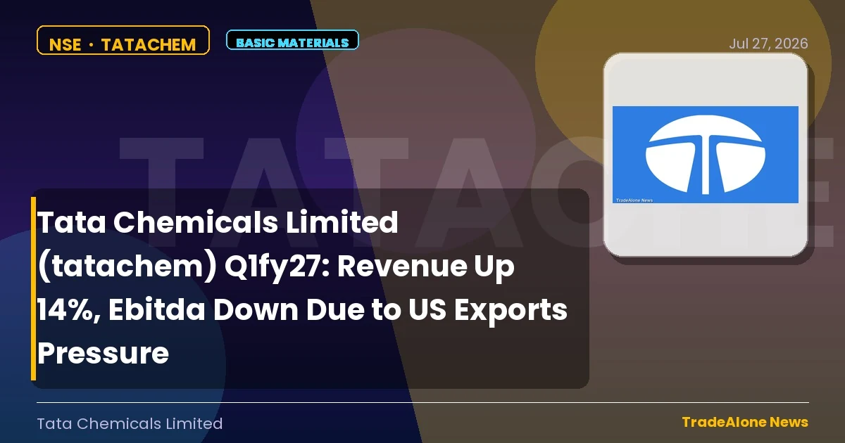Tata Chemicals Limited Tatachem Q1fy27 Results