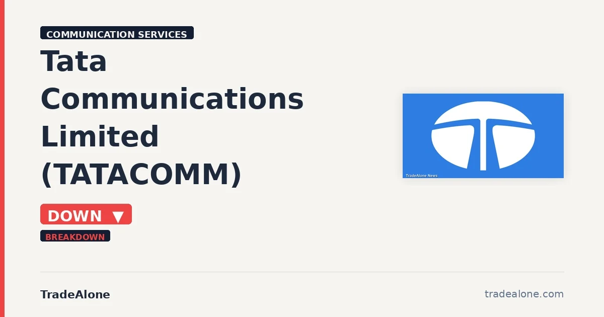 Tata Communications Limited TATACOMM breaks below support