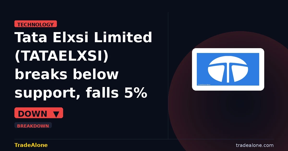 Tata Elxsi Limited TATAELXSI breaks below support