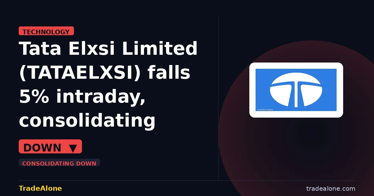 Tata Elxsi Limited TATAELXSI consolidating down