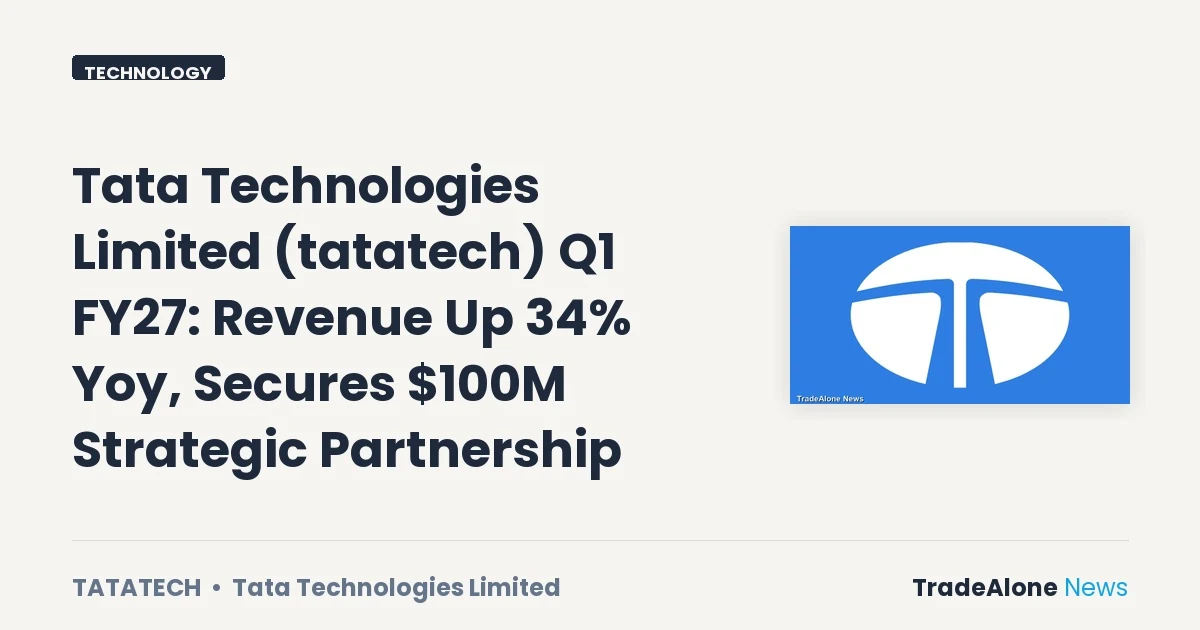 Tata Technologies Limited Q1 FY27 Tatatech
