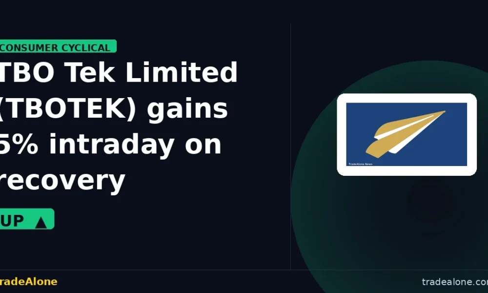 TBO Tek Limited TBOTEK gains 5% intraday
