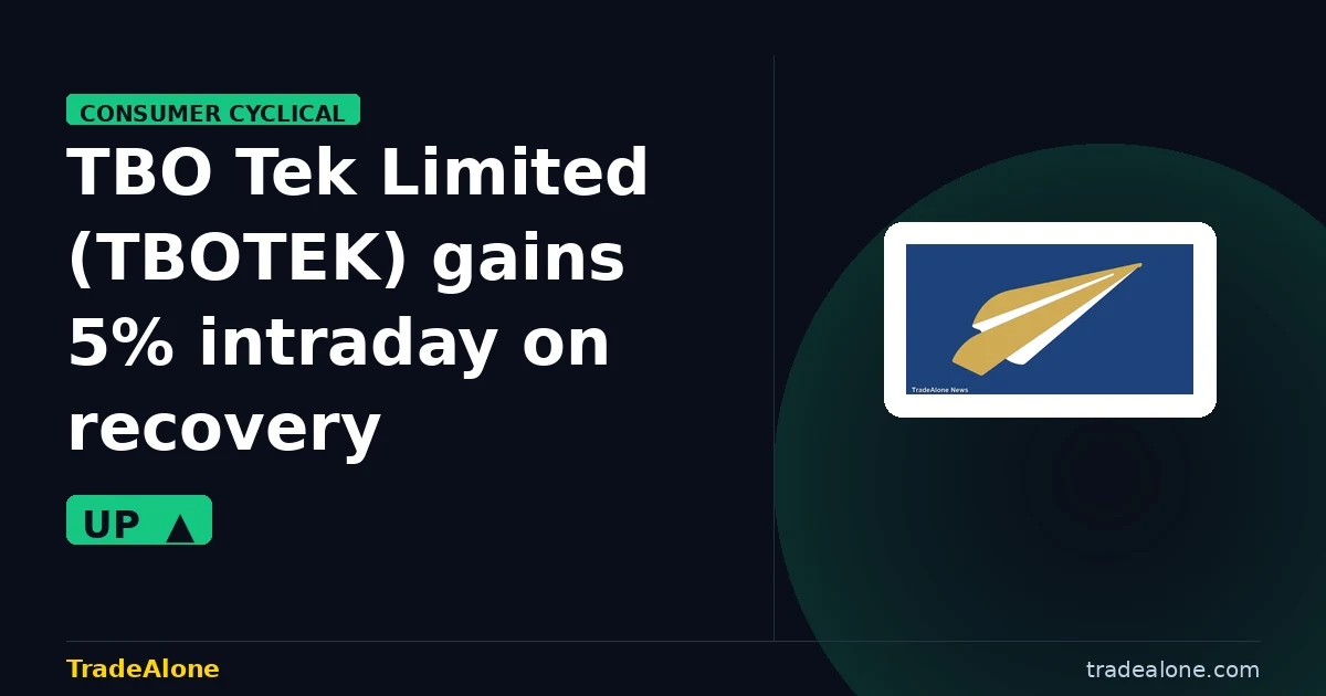 TBO Tek Limited TBOTEK gains 5% intraday
